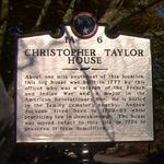 Christopher Taylor's Tennessee Historical Marker, in front of his house in Jonesborough.